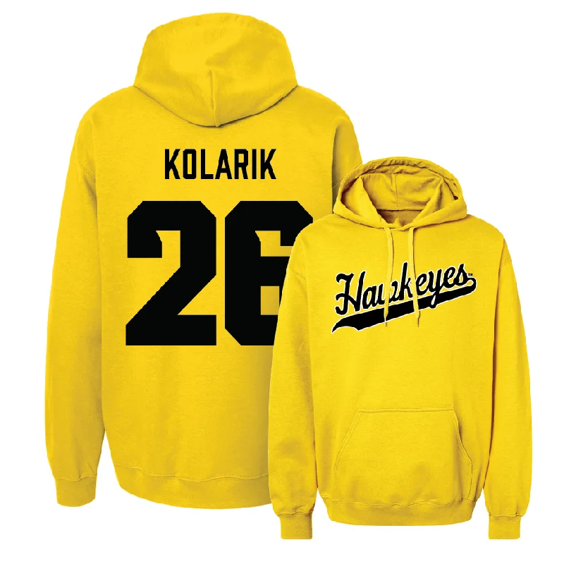 Gold Football Script Hoodie  - Kael Kolarik