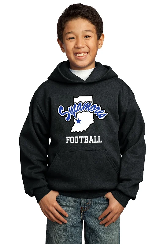 Port & Company® Youth Sycamores Football Core Fleece Hooded Sweatshirt