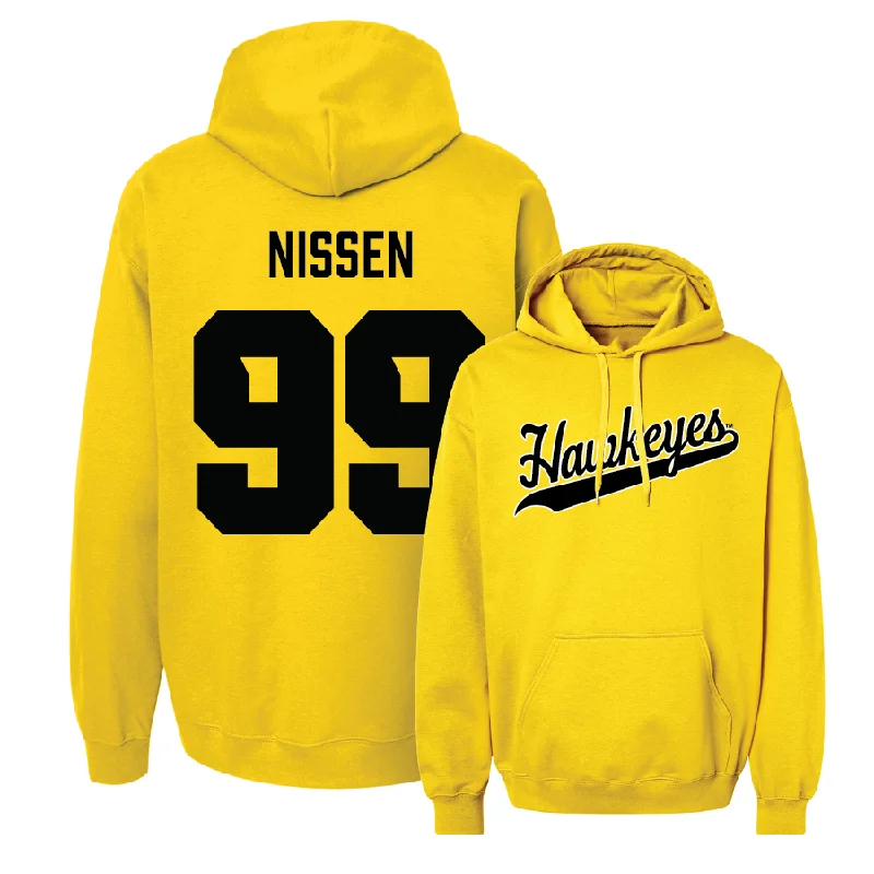 Gold Football Script Hoodie  - Ty Nissen