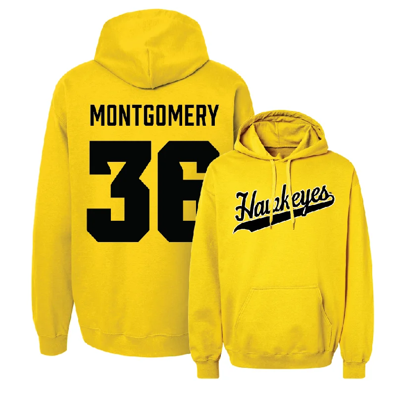 Gold Football Script Hoodie   - Jayden Montgomery