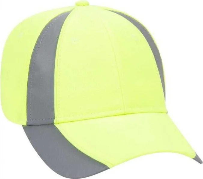 OTTO 114-815 Neon 6 Panel Low Profile Baseball Cap - Neon Yellow Ref.Gray