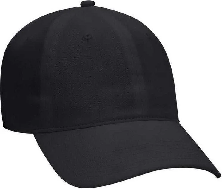 OTTO 18-686 6 Panel Low Profile Baseball Cap - Black