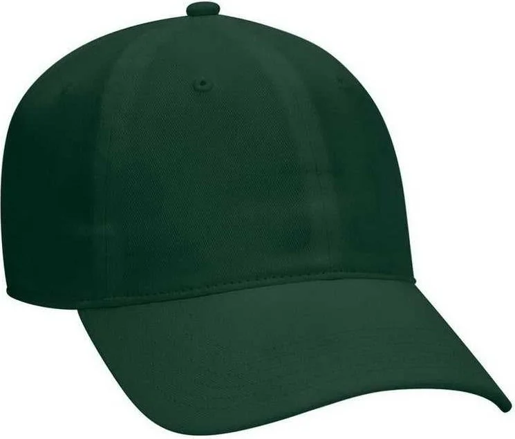 OTTO 18-686 6 Panel Low Profile Baseball Cap - Dark Green