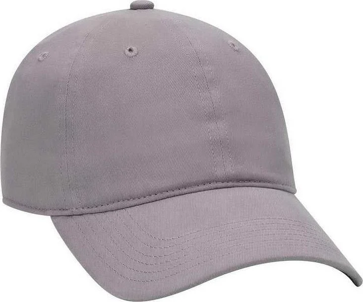 OTTO 18-686 6 Panel Low Profile Baseball Cap - Gray