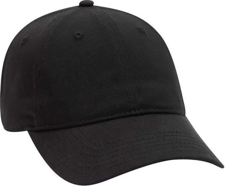 OTTO 18-864 6 Panel Low Profile Baseball Cap - Black