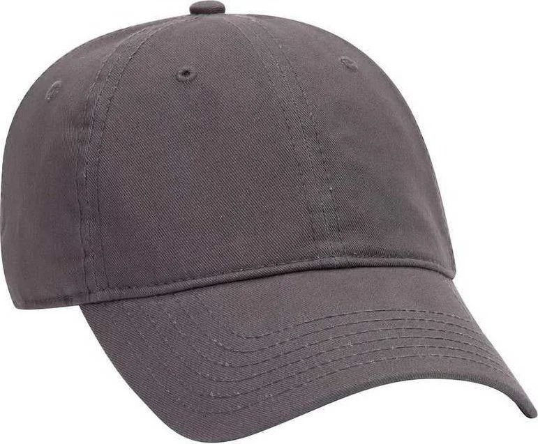 OTTO 18-864 6 Panel Low Profile Baseball Cap - Charcoal Gray