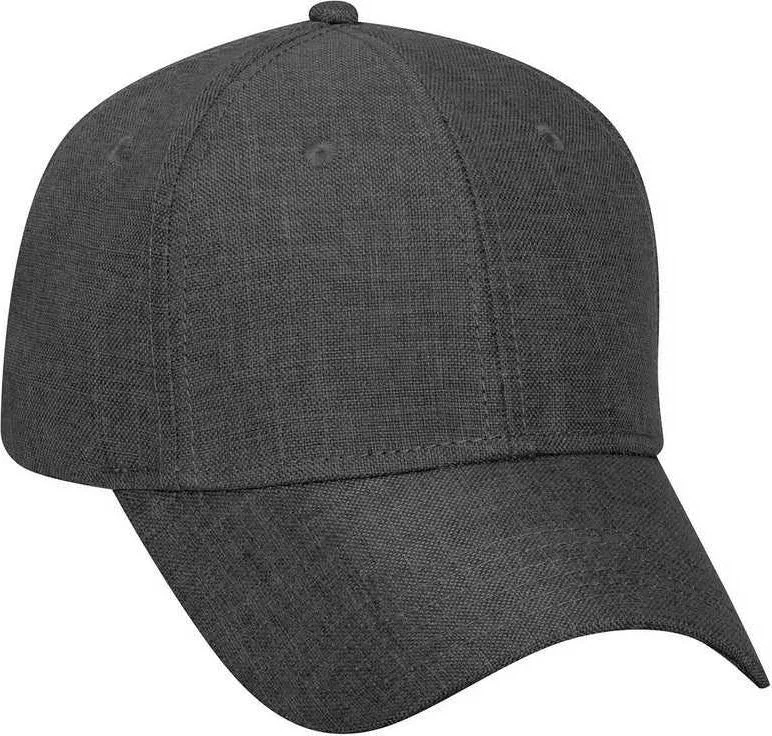 OTTO 19-1066 6 Panel Low Profile Baseball Cap - Heather Charcoal Gray