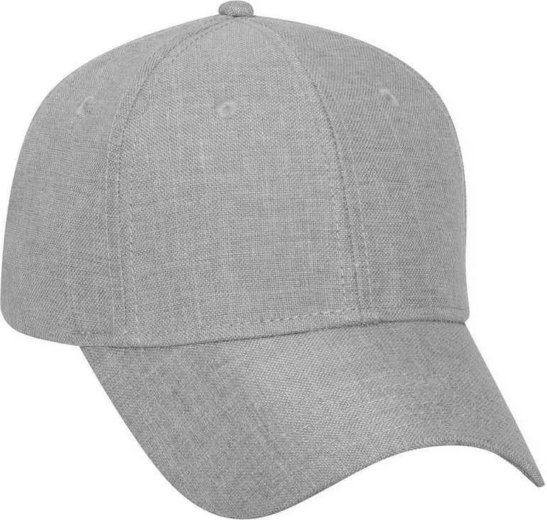 OTTO 19-1066 6 Panel Low Profile Baseball Cap - Heather Gray