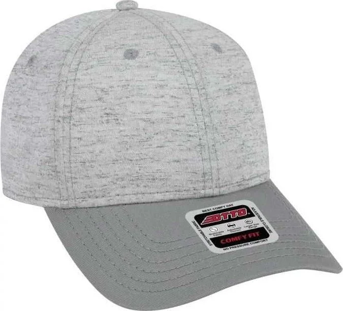 OTTO 19-1232 Otto Comfy Fit 6 Panel Low Profile Baseball Cap - Gray Heather Gray