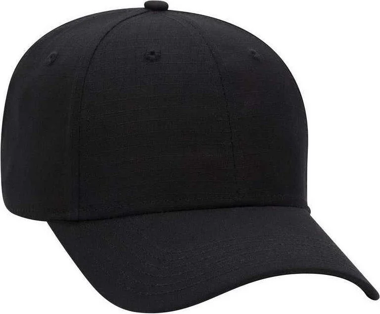 OTTO 19-1266 6 Panel Low Profile Baseball Cap - Black