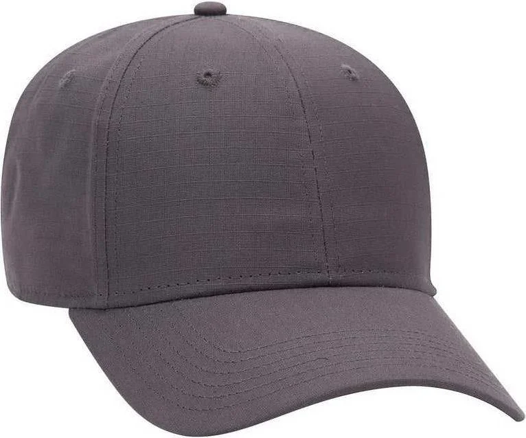 OTTO 19-1266 6 Panel Low Profile Baseball Cap - Charcoal Gray