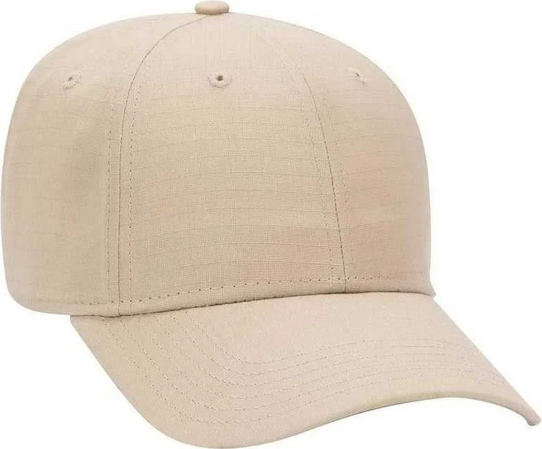 OTTO 19-1266 6 Panel Low Profile Baseball Cap - Khaki