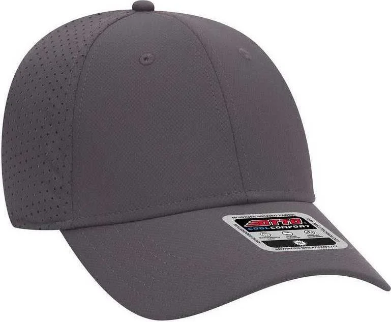 OTTO 19-1275 UPF 50+ 6 Panel Low Profile Baseball Cap - Charcoal Gray