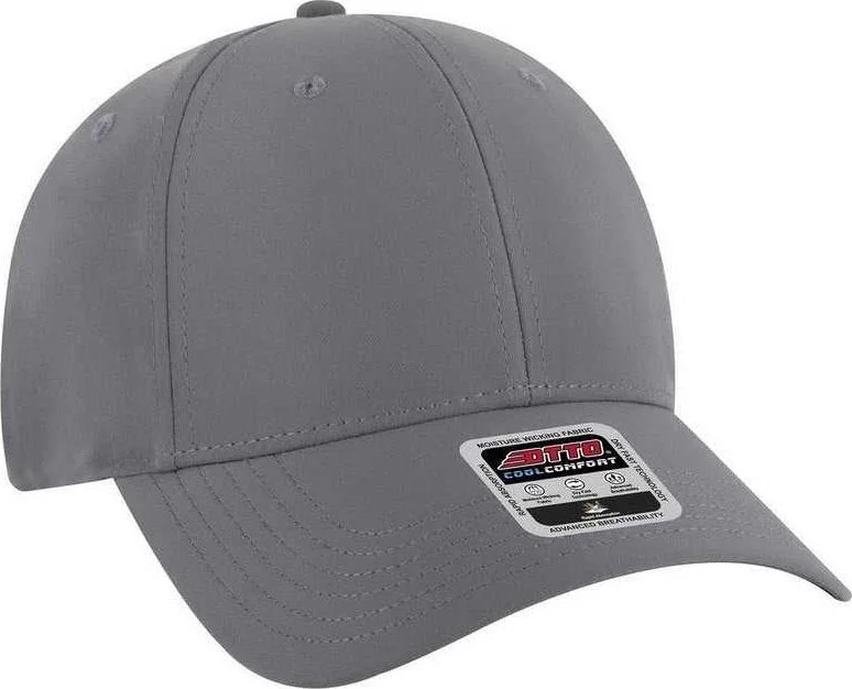 OTTO 19-1319 6 Panel Low Profile Style Baseball Cap - Charcoal Gray