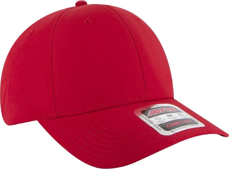 OTTO 19-1320 Comfy Fit 6 Panel Low Profile Style Baseball Cap - Red