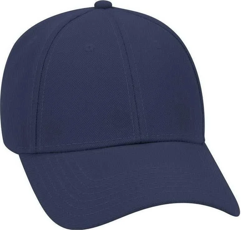 OTTO 19-304 Wool Blend Gray Undervisor Low Profile Pro Style Structured Firm Front Panel Cap - Navy