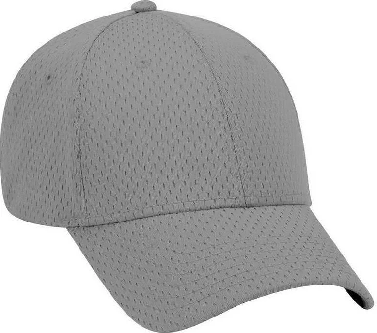 OTTO 19-366 Polyester Pro Mesh Gray Undervisor Low Profile Pro Style Structured Firm Front Panel Cap - Gray