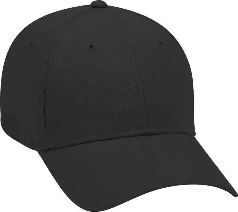 OTTO 19-503 Brushed Cotton Twill Low Profile Pro Style Cap with Full Buckram - Black