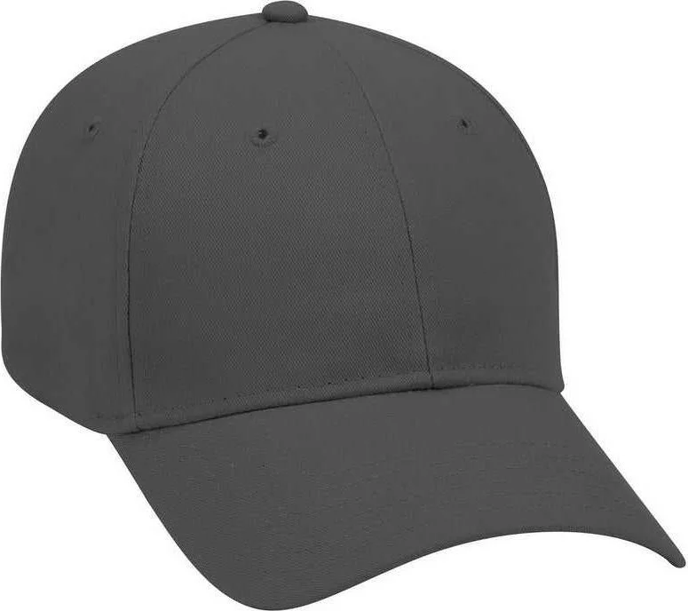 OTTO 19-503 Brushed Cotton Twill Low Profile Pro Style Cap with Full Buckram - Charcoal Gray