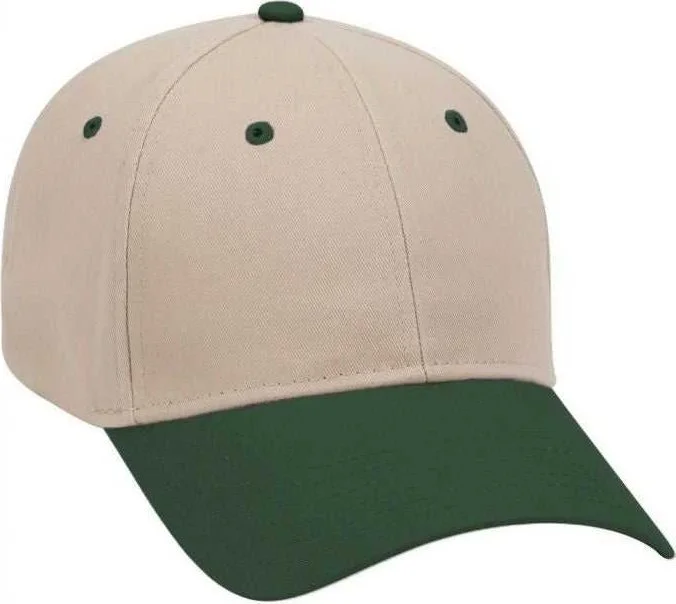 OTTO 19-503 Brushed Cotton Twill Low Profile Pro Style Cap with Full Buckram - Dark Green Khaki