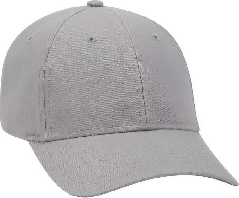 OTTO 19-503 Brushed Cotton Twill Low Profile Pro Style Cap with Full Buckram - Gray