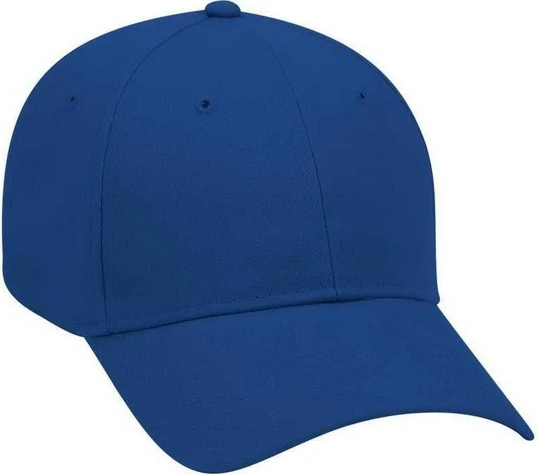 OTTO 19-503 Brushed Cotton Twill Low Profile Pro Style Cap with Full Buckram - Royal