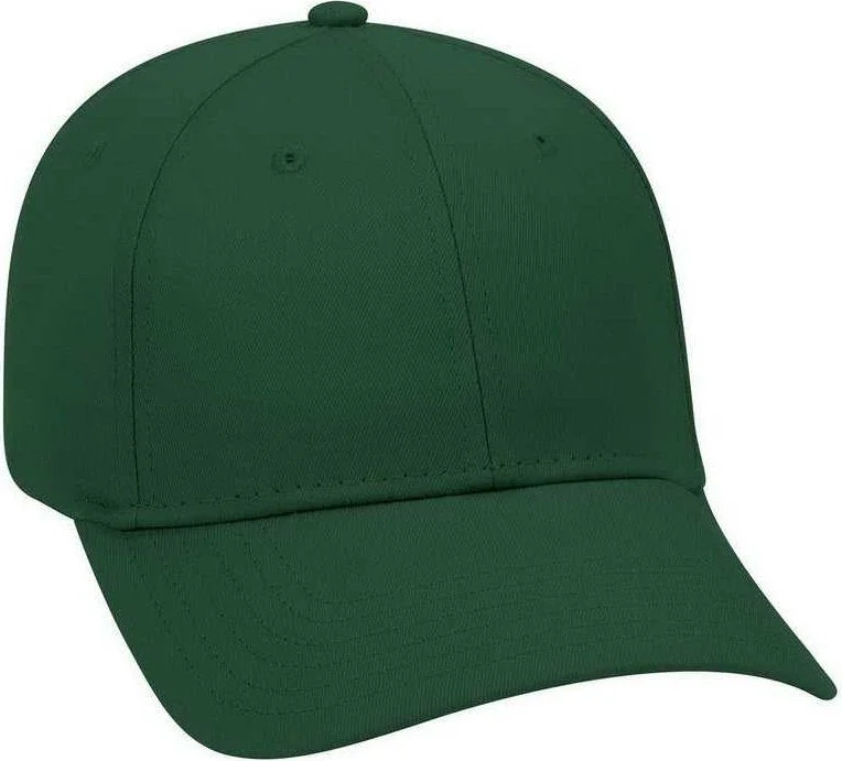 OTTO 19-536 Cotton Twill Low Profile Pro Style Cap with 6 Embroidered Eyelets - Dark Green