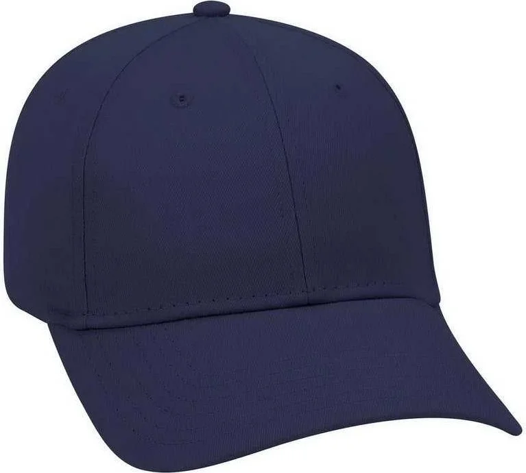 OTTO 19-536 Cotton Twill Low Profile Pro Style Cap with 6 Embroidered Eyelets - Navy