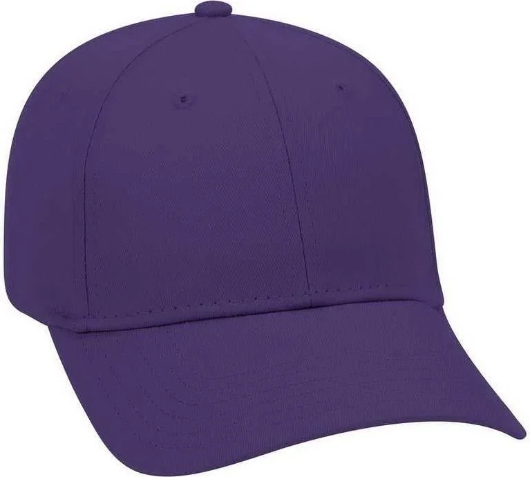 OTTO 19-536 Cotton Twill Low Profile Pro Style Cap with 6 Embroidered Eyelets - Purple