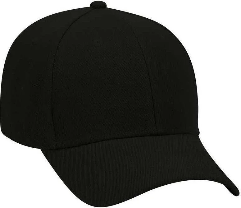 OTTO 19-609 Alternative Wool Blend Low Profile Pro Style Cap - Black