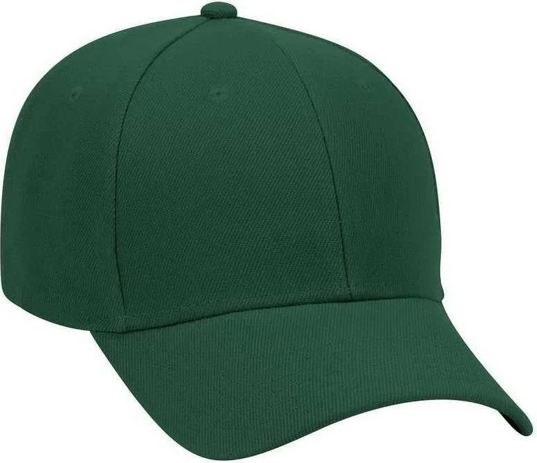 OTTO 19-609 Alternative Wool Blend Low Profile Pro Style Cap - Dark Green