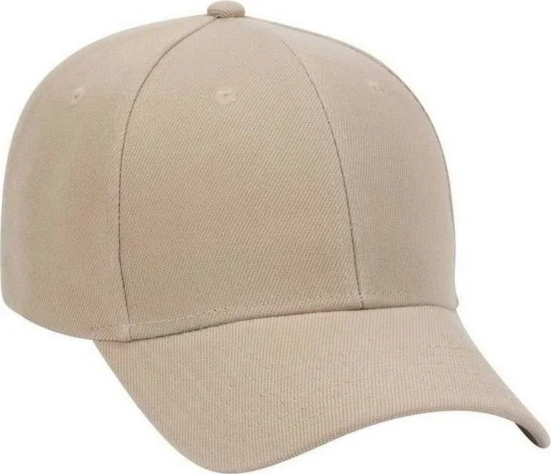 OTTO 19-609 Alternative Wool Blend Low Profile Pro Style Cap - Khaki