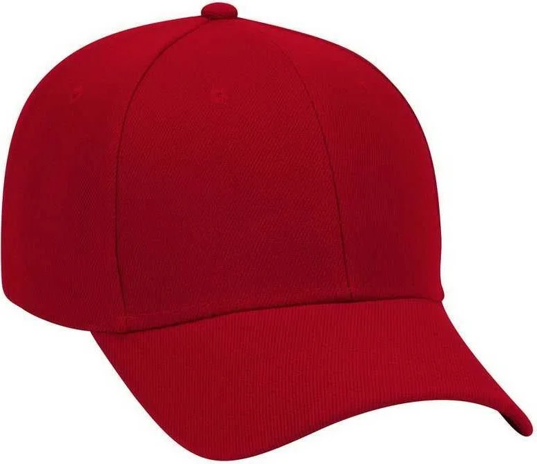 OTTO 19-609 Alternative Wool Blend Low Profile Pro Style Cap - Red