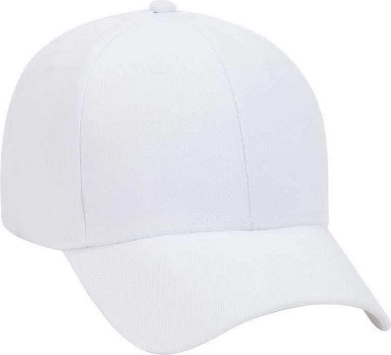 OTTO 19-609 Alternative Wool Blend Low Profile Pro Style Cap - White