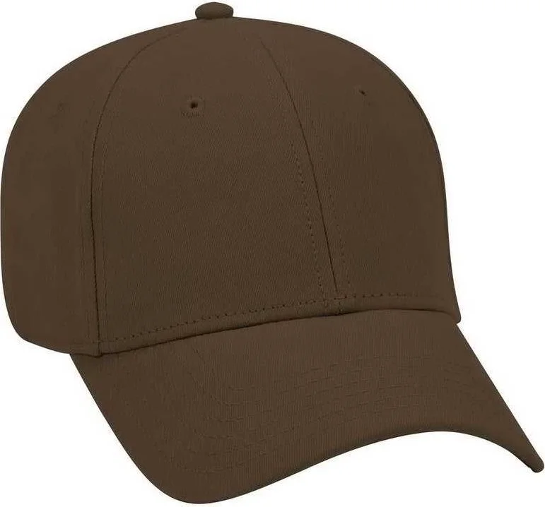 OTTO 19-860 Ultra Soft Superior Brushed Cotton Twill Low Profile Pro Style Cap - Dark Brown