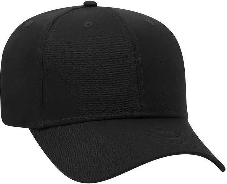 OTTO 27-079 Twill 8 Rows Stitching Pro Style Cap - Black