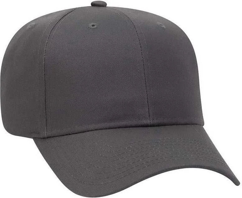 OTTO 27-079 Twill 8 Rows Stitching Pro Style Cap - Charcoal Gray