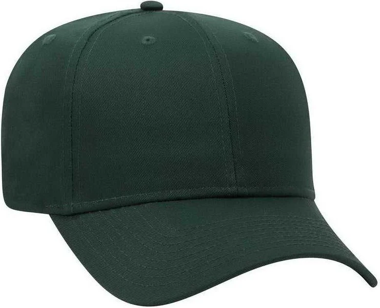 OTTO 27-079 Twill 8 Rows Stitching Pro Style Cap - Dark Green