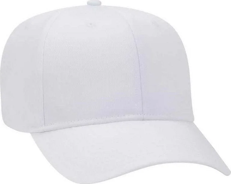 OTTO 27-079 Twill 8 Rows Stitching Pro Style Cap - White