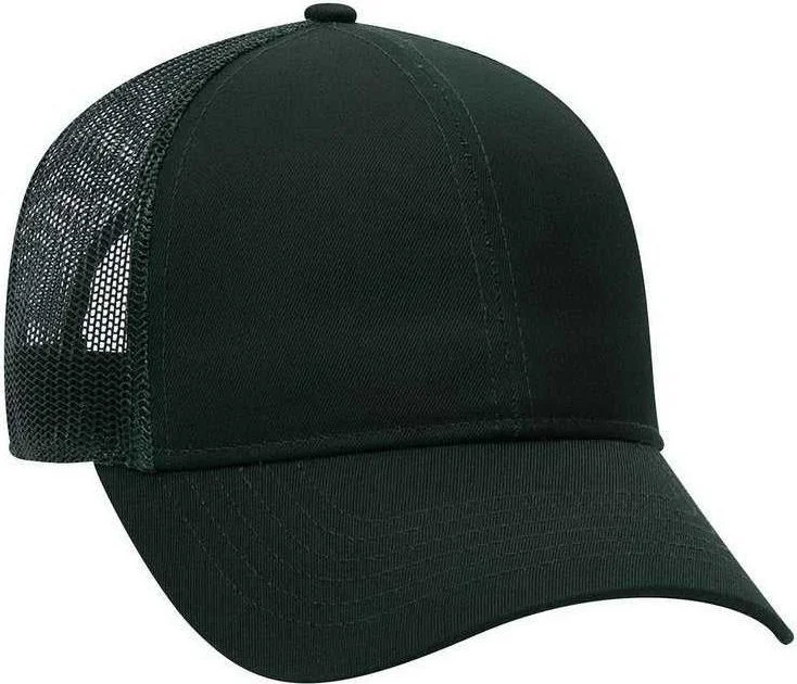 OTTO 30-287 Cotton Twill Pro Style Mesh Back Cap with Fabric Adjustable Hook - Dark Green