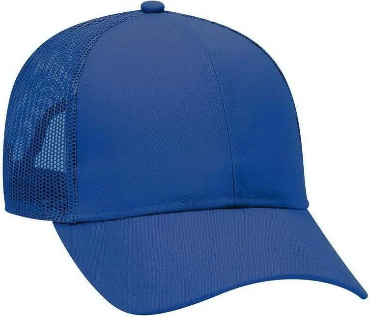 OTTO 30-287 Cotton Twill Pro Style Mesh Back Cap with Fabric Adjustable Hook - Royal