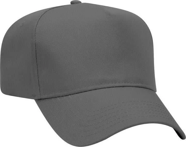 OTTO 31-069 Twill 5 Panel Pro Style Cap - Charcoal Gray