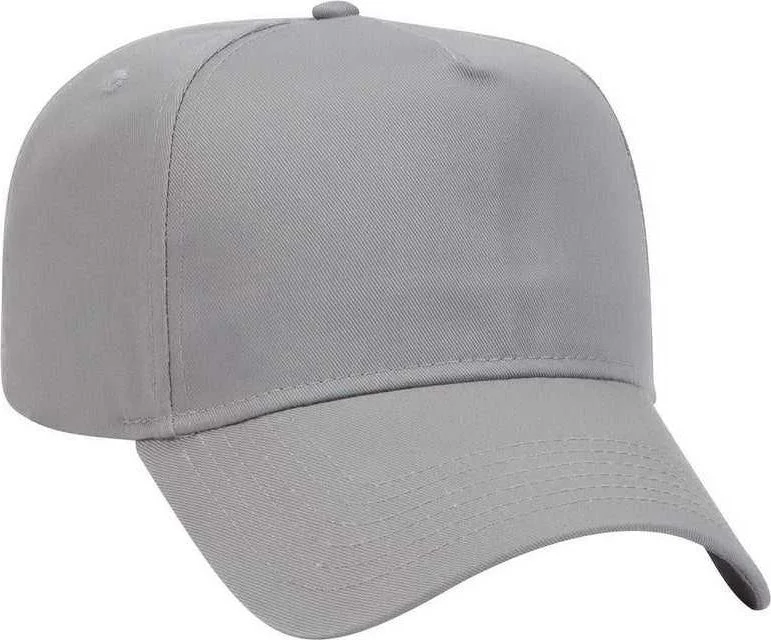 OTTO 31-069 Twill 5 Panel Pro Style Cap - Gray