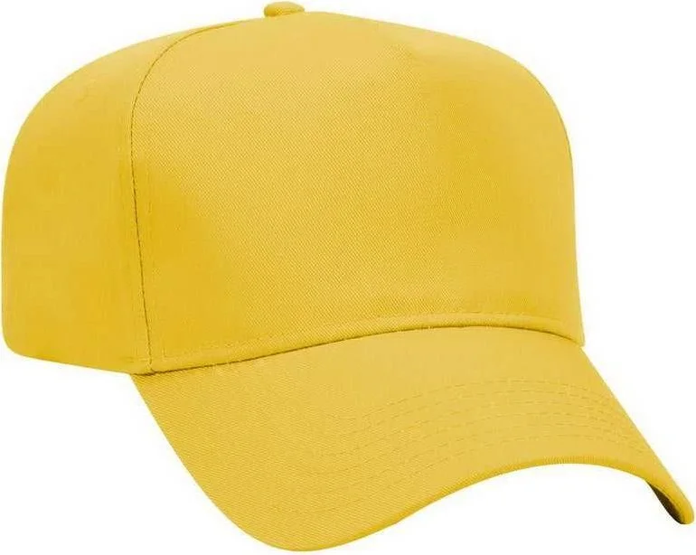 OTTO 31-069 Twill 5 Panel Pro Style Cap - Yellow