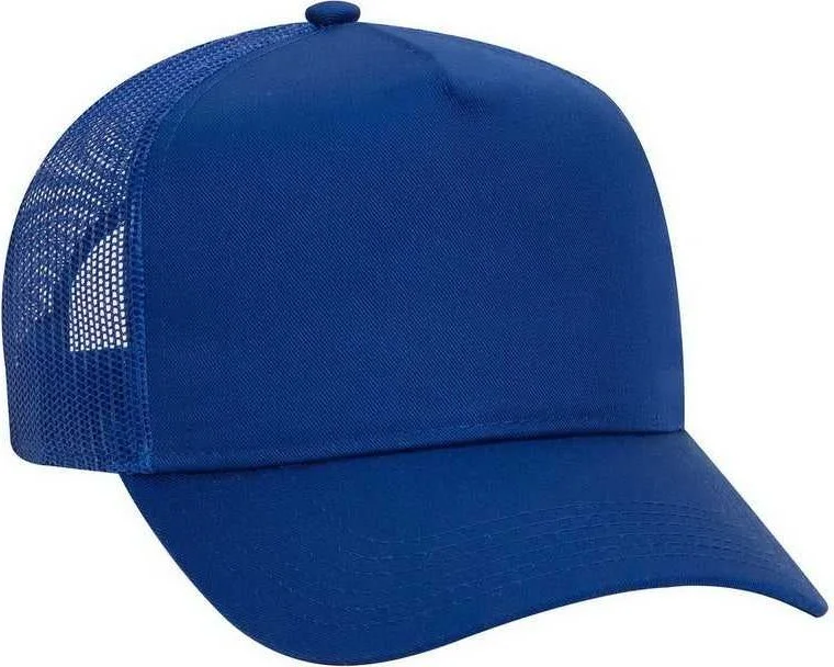 OTTO 32-285 100% Nylon Mesh Back Cotton Twill 5 Panel Pro Style Mesh Back Cap - Royal