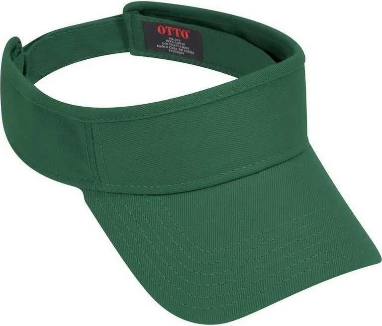 OTTO 60-263 100% Cotton Brushed Bull Denim Sun Visors - Dark Green