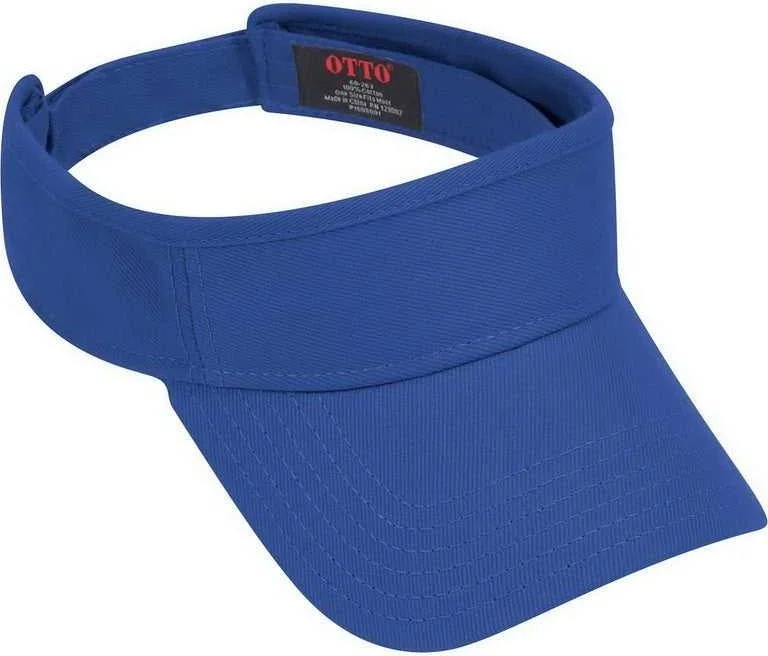 OTTO 60-263 100% Cotton Brushed Bull Denim Sun Visors - Royal