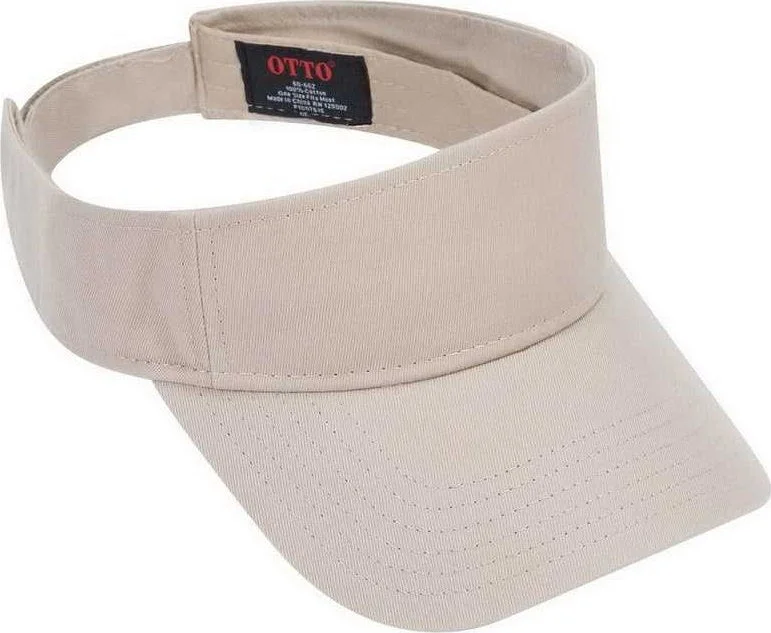 OTTO 60-662 6 Rows Stitching 100% Cotton Twill Sun Visors - Khaki