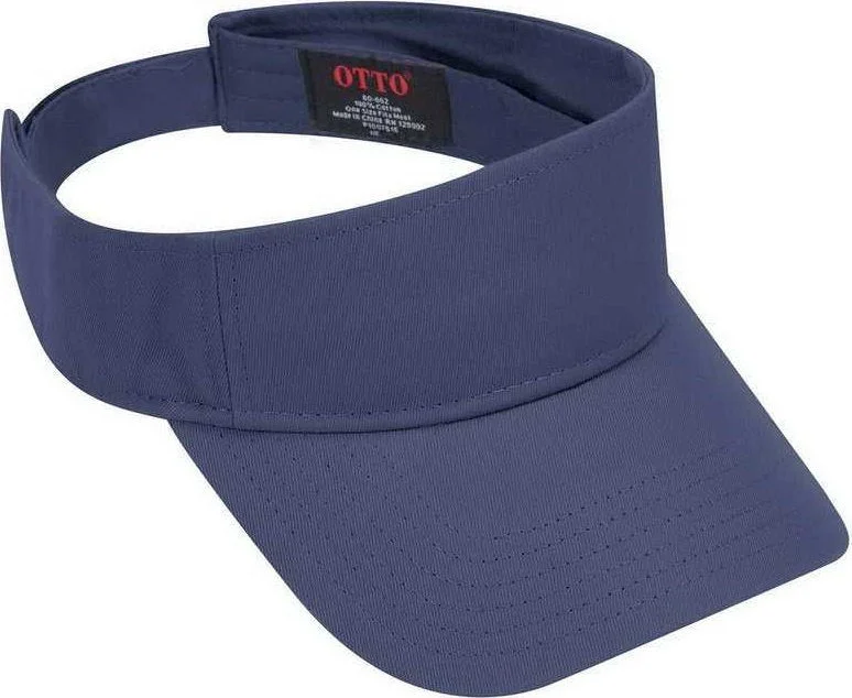 OTTO 60-662 6 Rows Stitching 100% Cotton Twill Sun Visors - Navy