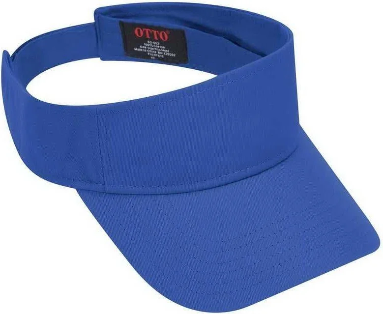 OTTO 60-662 6 Rows Stitching 100% Cotton Twill Sun Visors - Royal